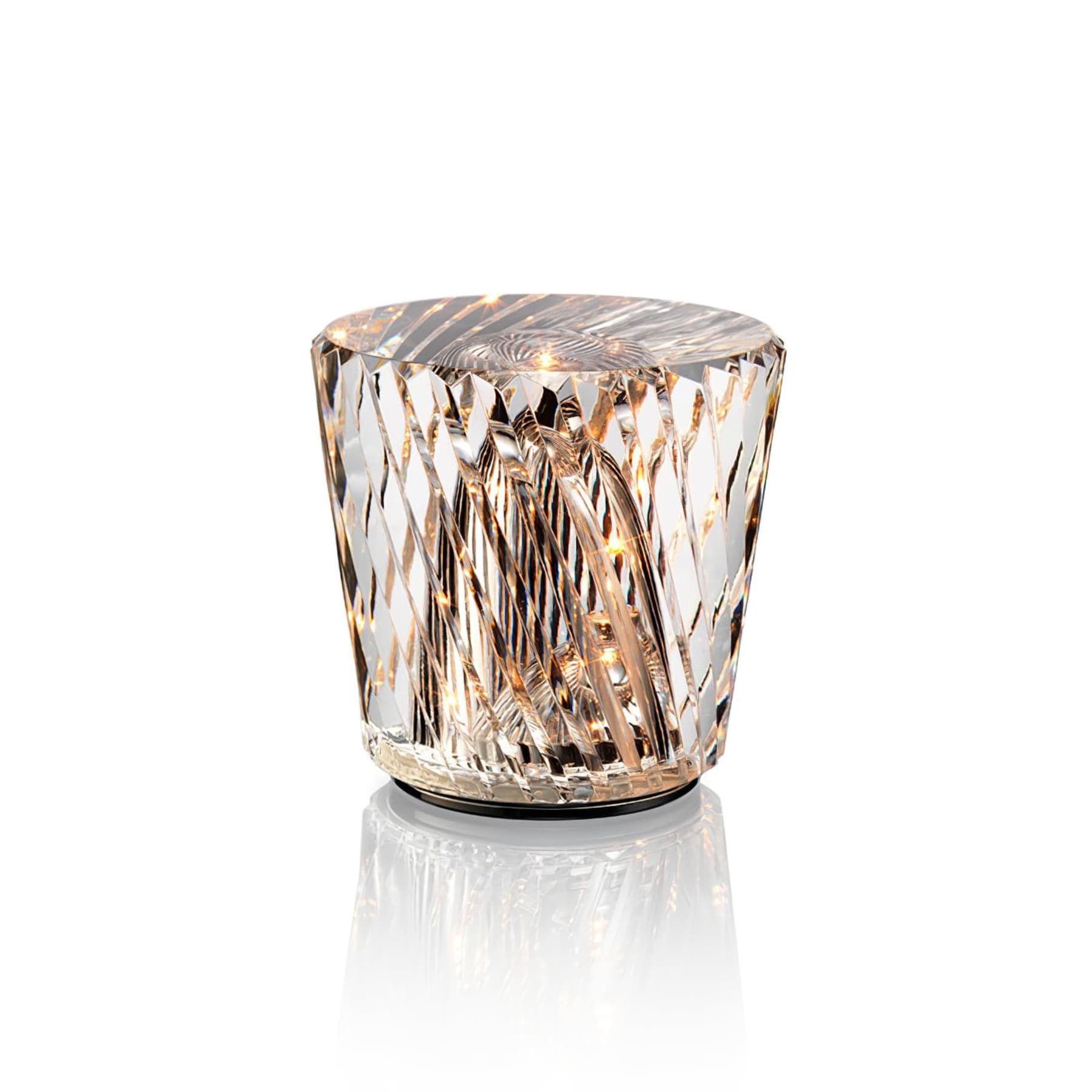 Modern Crystal Table Lamp With Warm LED Glow for Living Room — Halden Lighting