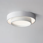 Modern Metal Flush Mount Ceiling Light With Cool Daylight Glow — Halden Lighting