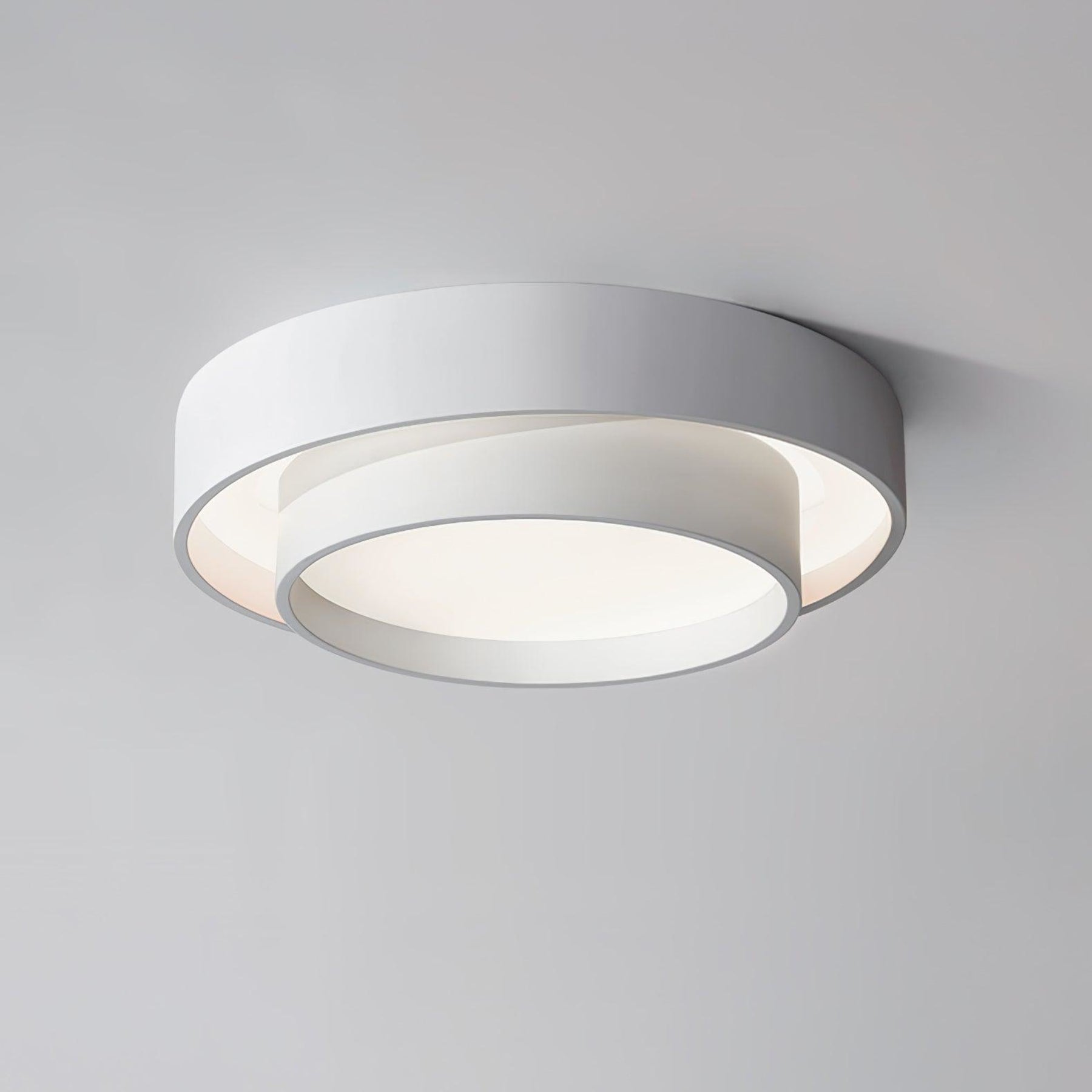 Modern Metal Flush Mount Ceiling Light With Cool Daylight Glow — Halden Lighting