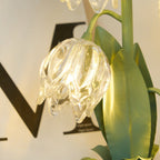 Retro Glass Table Lamp With Warm LED Glow — Halden Lighting