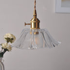 Bohemian Glass Pendant Light With Warm LED Glow in Clear — Halden Lighting