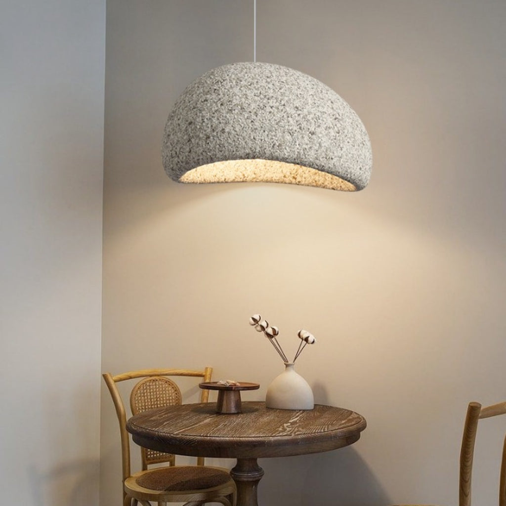 Modern Stone Pendant Light With Matte Finish for Living Room — Halden Lighting