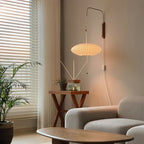 Retro Silk and Walnut Wall Light With Warm LED Glow — Halden Lighting
