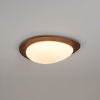 Scandinavian Wood Flush Mount Ceiling Light for Living Room — Halden Lighting