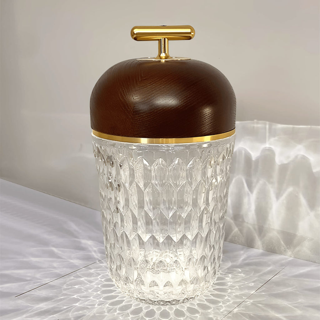 Modern Glass Table Lamp With USB Plug-In Convenience — Halden Lighting