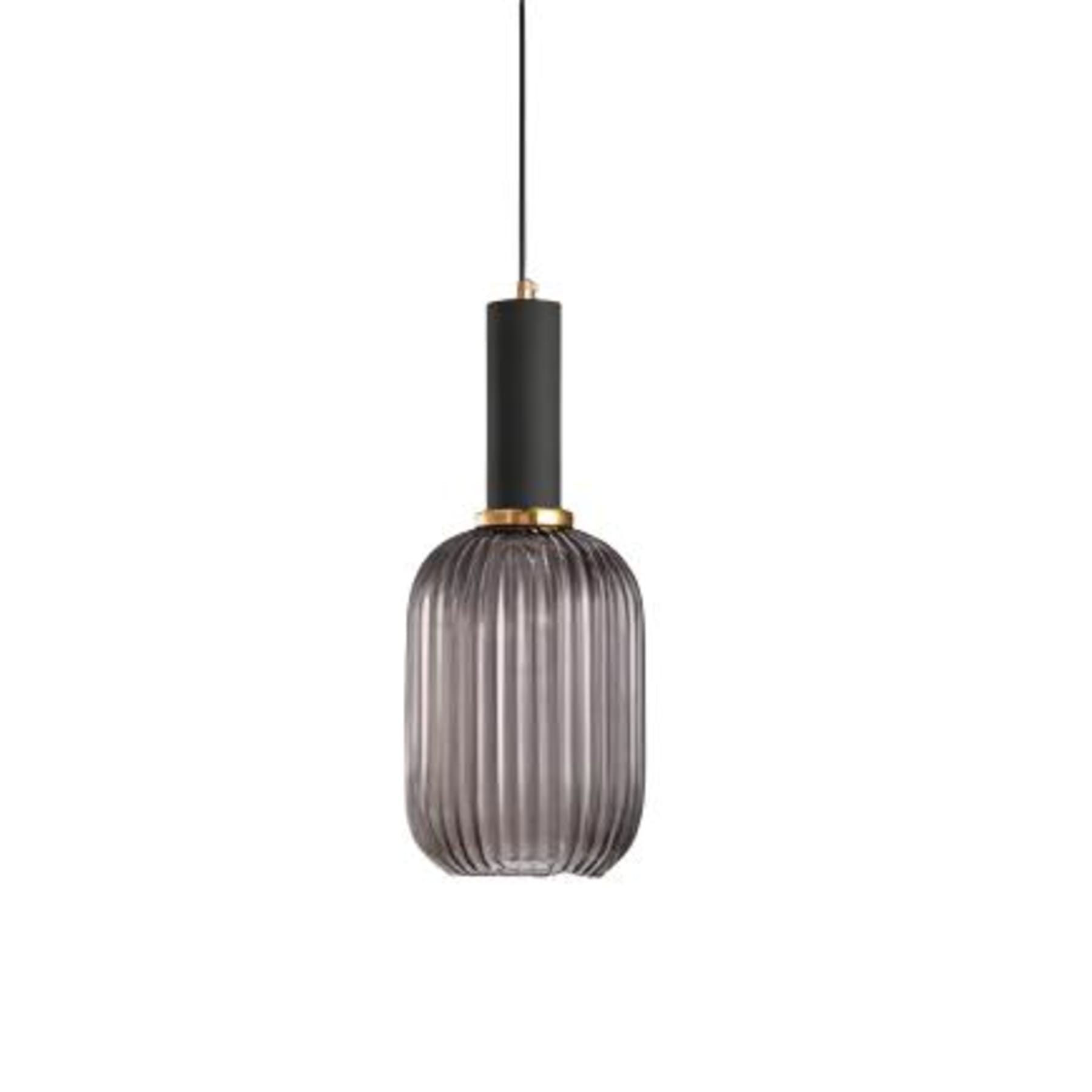Modern Glass Pendant Light With Warm LED Glow in Grey — Halden Lighting