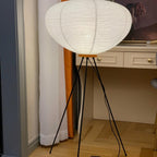 Modern Rice Paper Floor Lamp for Living Room and Bedroom — Halden Lighting