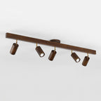 Modern Linear Walnut Wood Ceiling Light for Living Room in 120 × 22 cm (47" × 9") — Halden Lighting