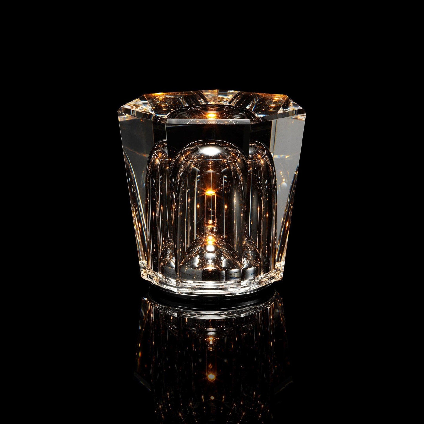 Modern Crystal Table Lamp With Warm LED Glow for Living Room — Halden Lighting