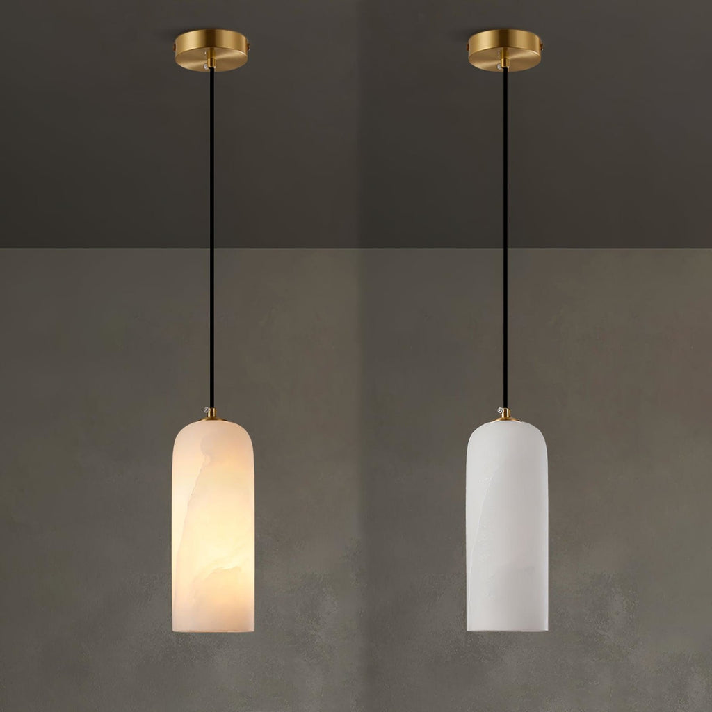 Modern Marble Pendant Light With Warm LED Glow — Halden Lighting