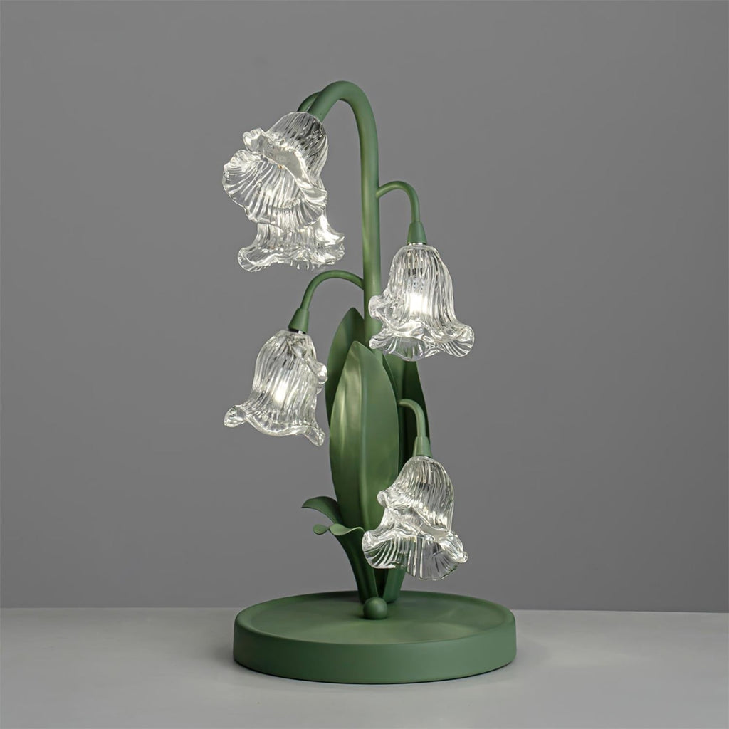 Retro Glass Table Lamp With Warm LED Glow — Halden Lighting