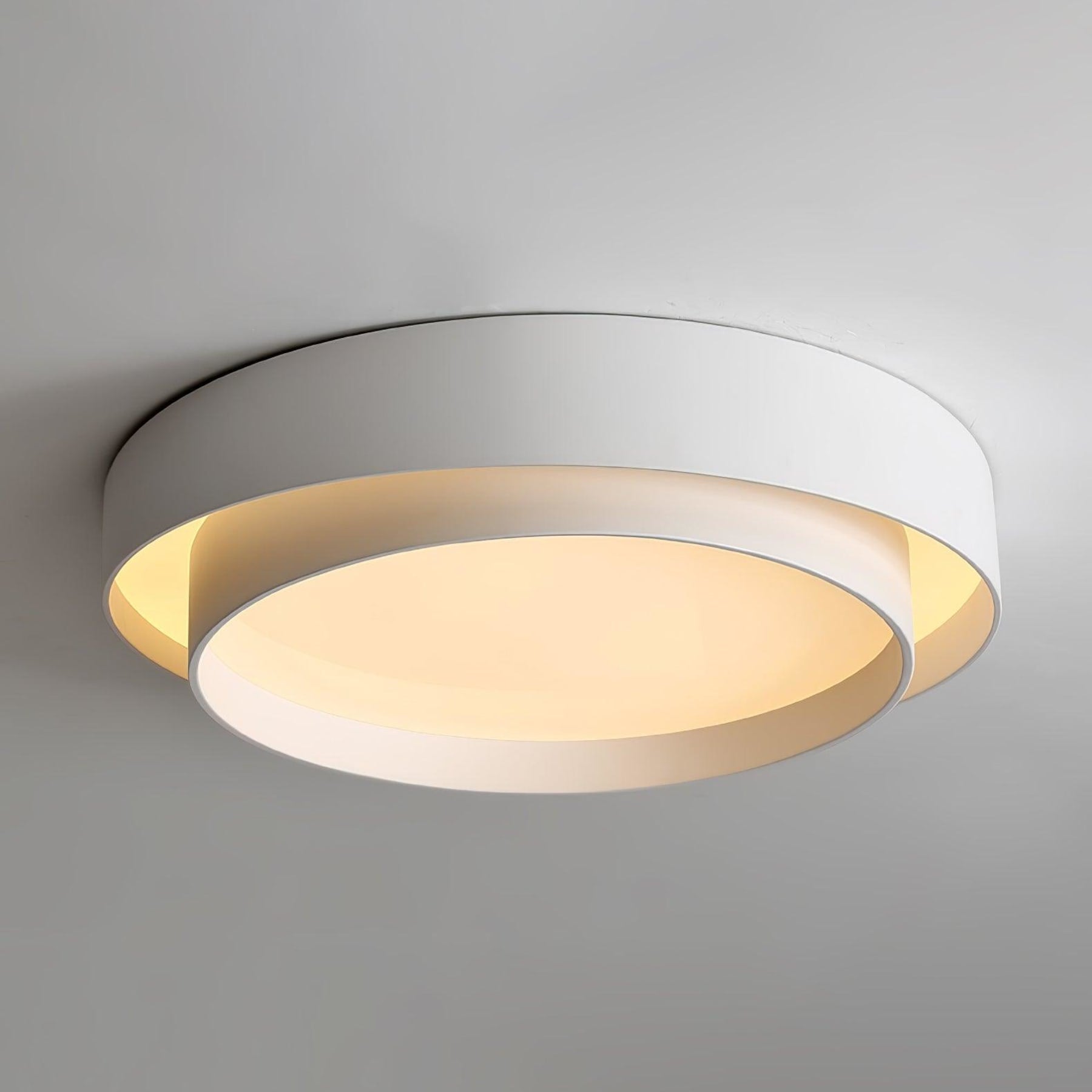 Modern Metal Flush Mount Ceiling Light With Cool Daylight Glow — Halden Lighting