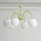 Retro Metal And Glass Chandelier With Included Bulbs For Living Room — Halden Lighting