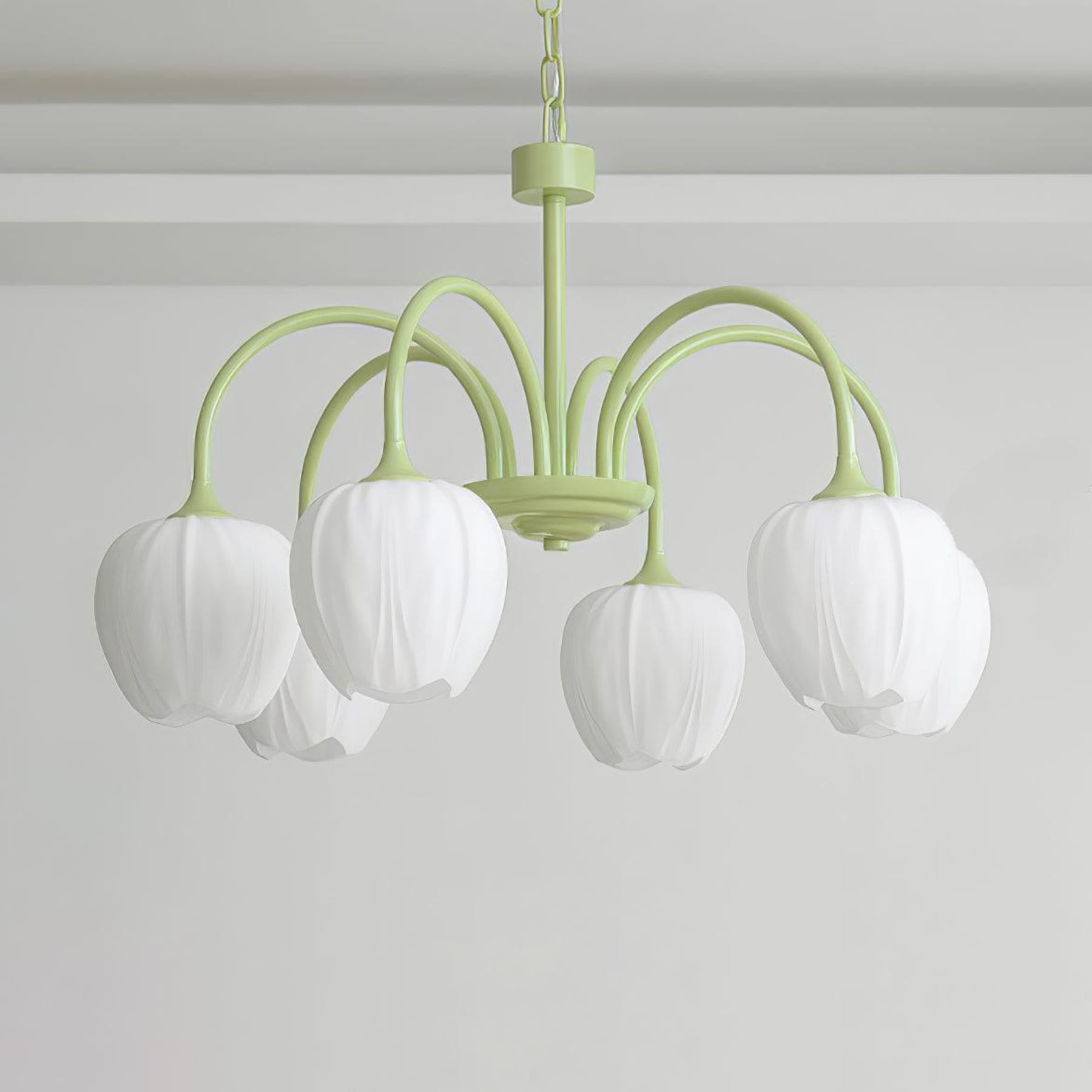 Retro Metal And Glass Chandelier With Included Bulbs For Living Room — Halden Lighting
