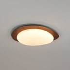 Scandinavian Wood Flush Mount Ceiling Light for Living Room — Halden Lighting