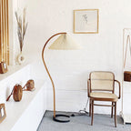 Scandinavian Wood Floor Lamp With Warm LED Glow for Living Room — Halden Lighting