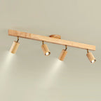 Modern Linear Walnut Wood Ceiling Light for Living Room — Halden Lighting