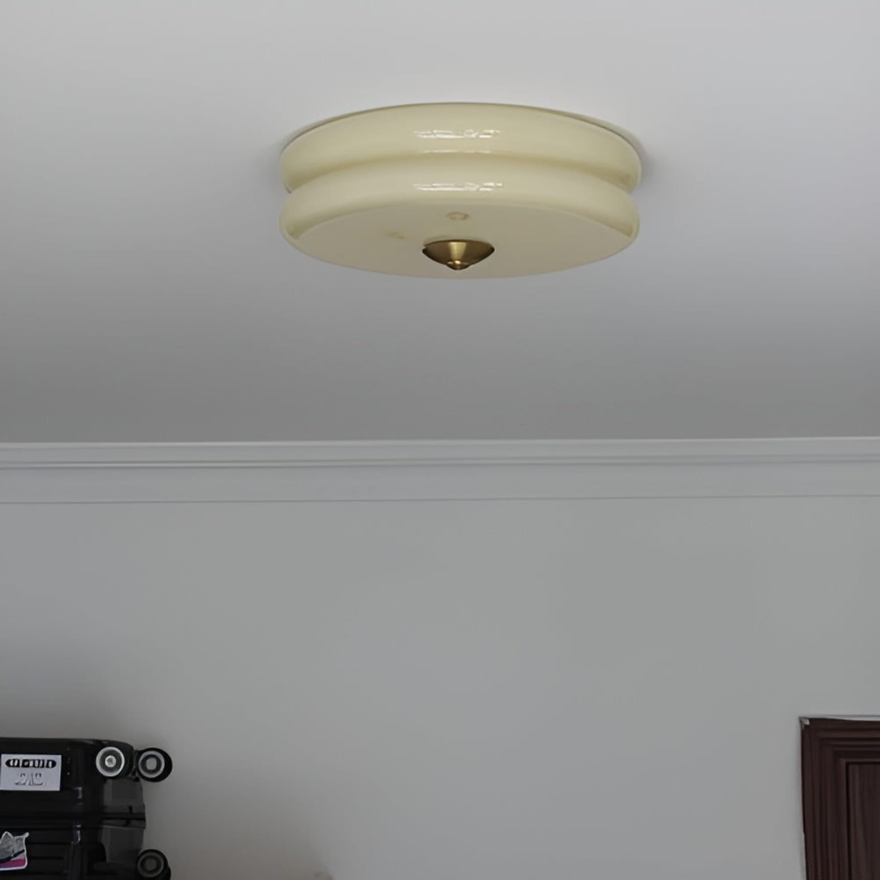 Retro Glass Flush Mount Ceiling Light For Living Room — Halden Lighting