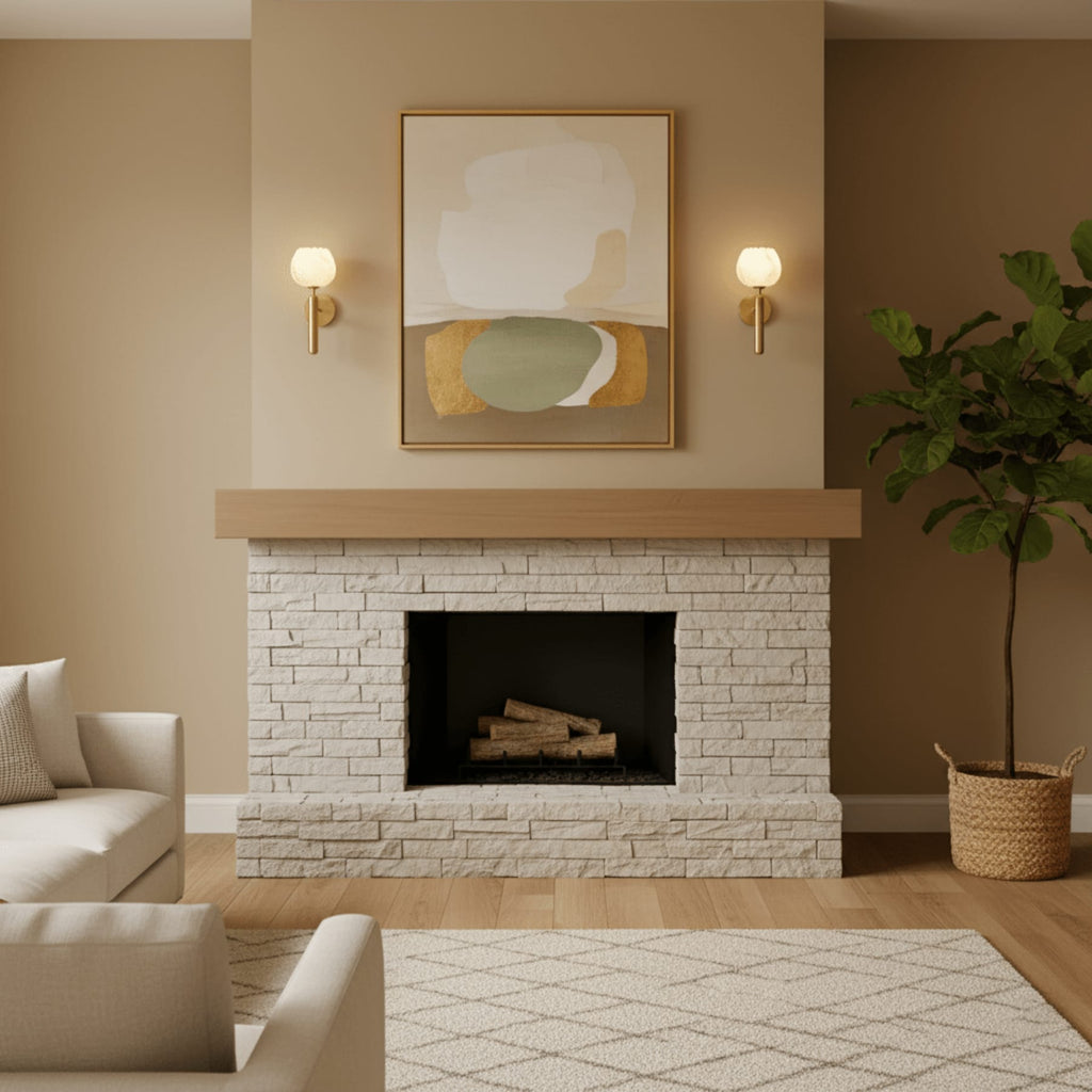 Modern Metal Wall Light With Integrated LED for Living Room — Halden Lighting
