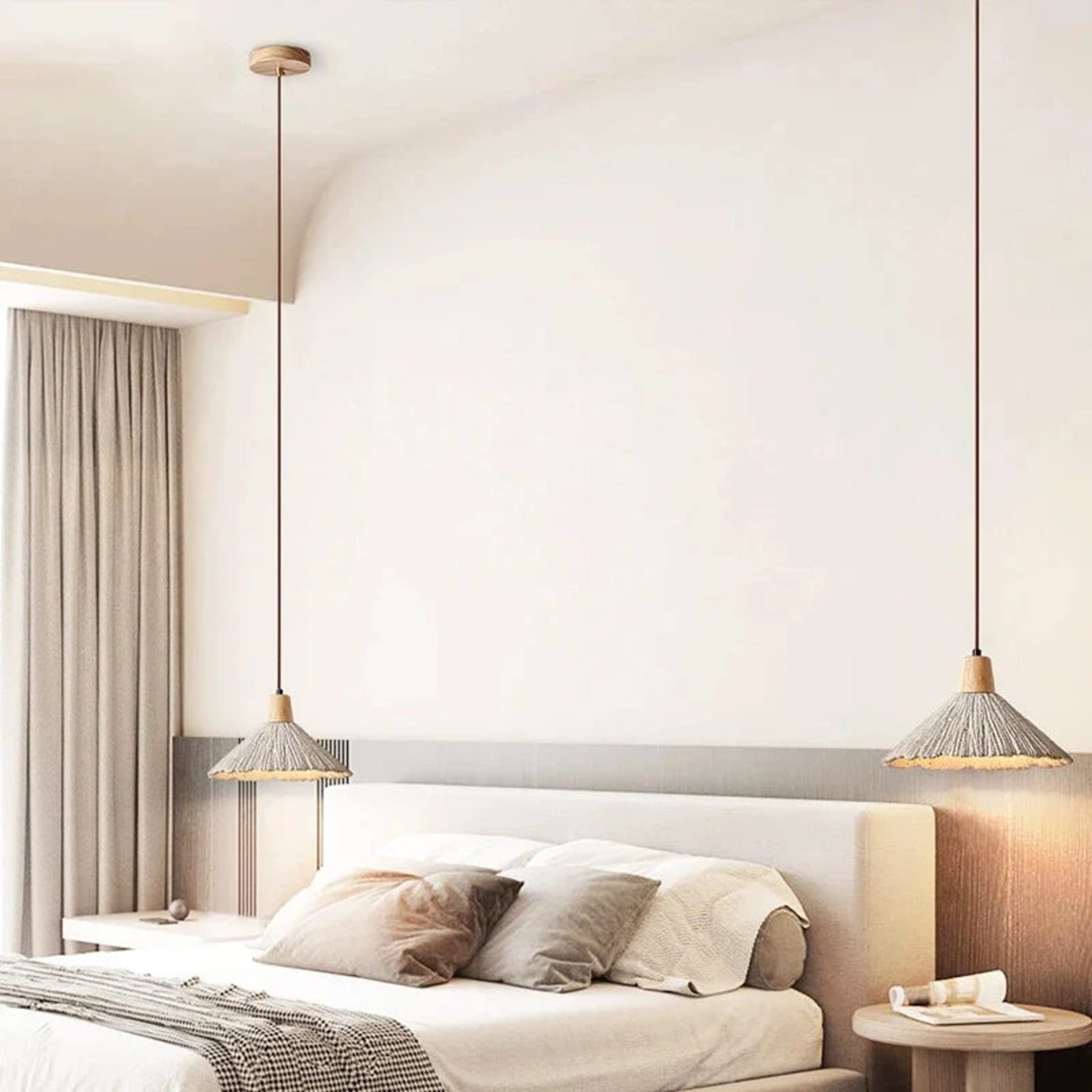 Modern Concrete Pendant Light With Warm LED Glow — Halden Lighting