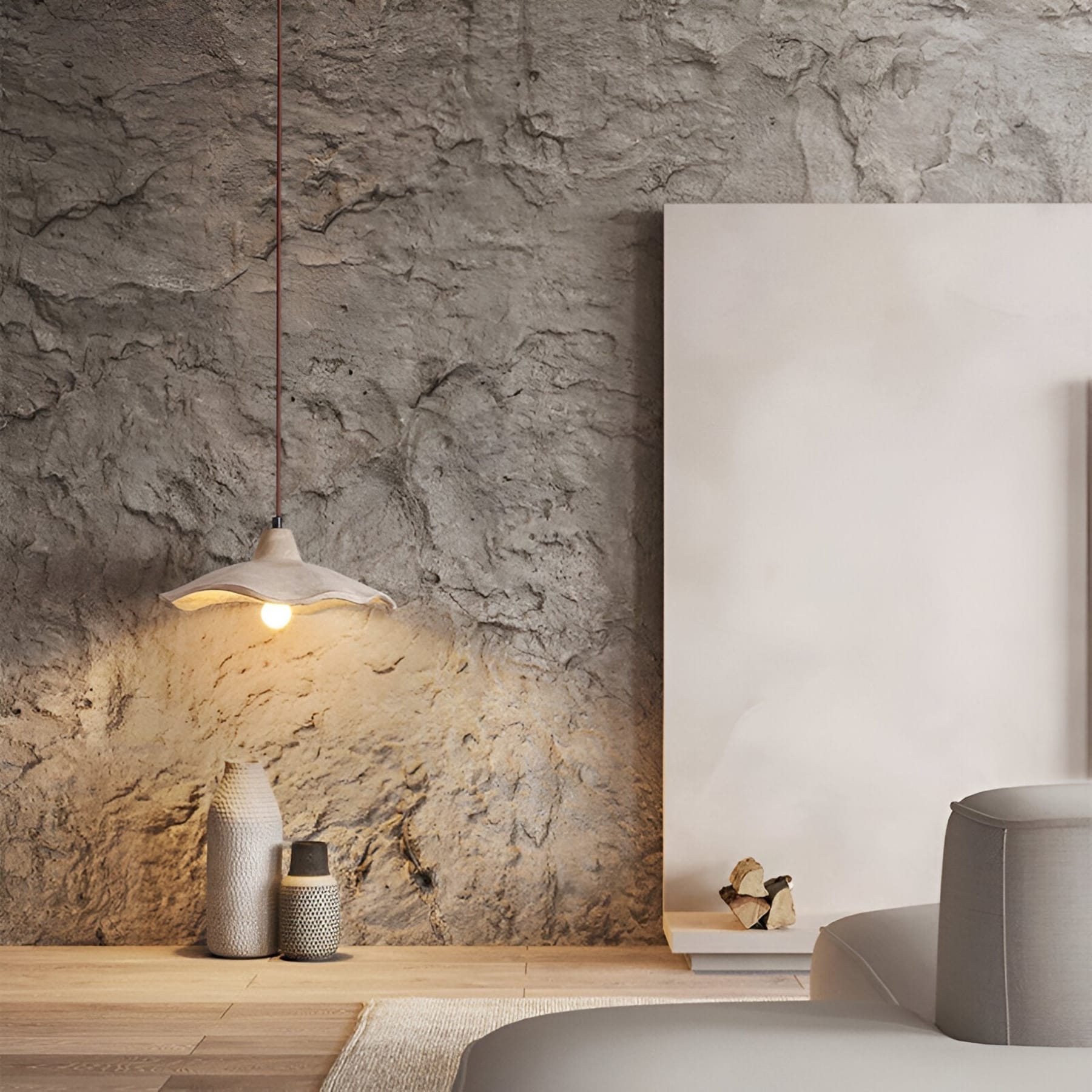 Modern Concrete Pendant Light for Dining and Kitchen — Halden Lighting