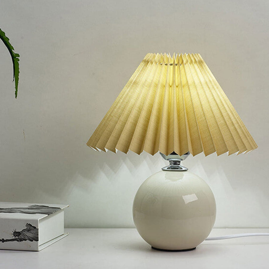 Retro Ceramic Table Lamp With Warm LED Glow — Halden Lighting