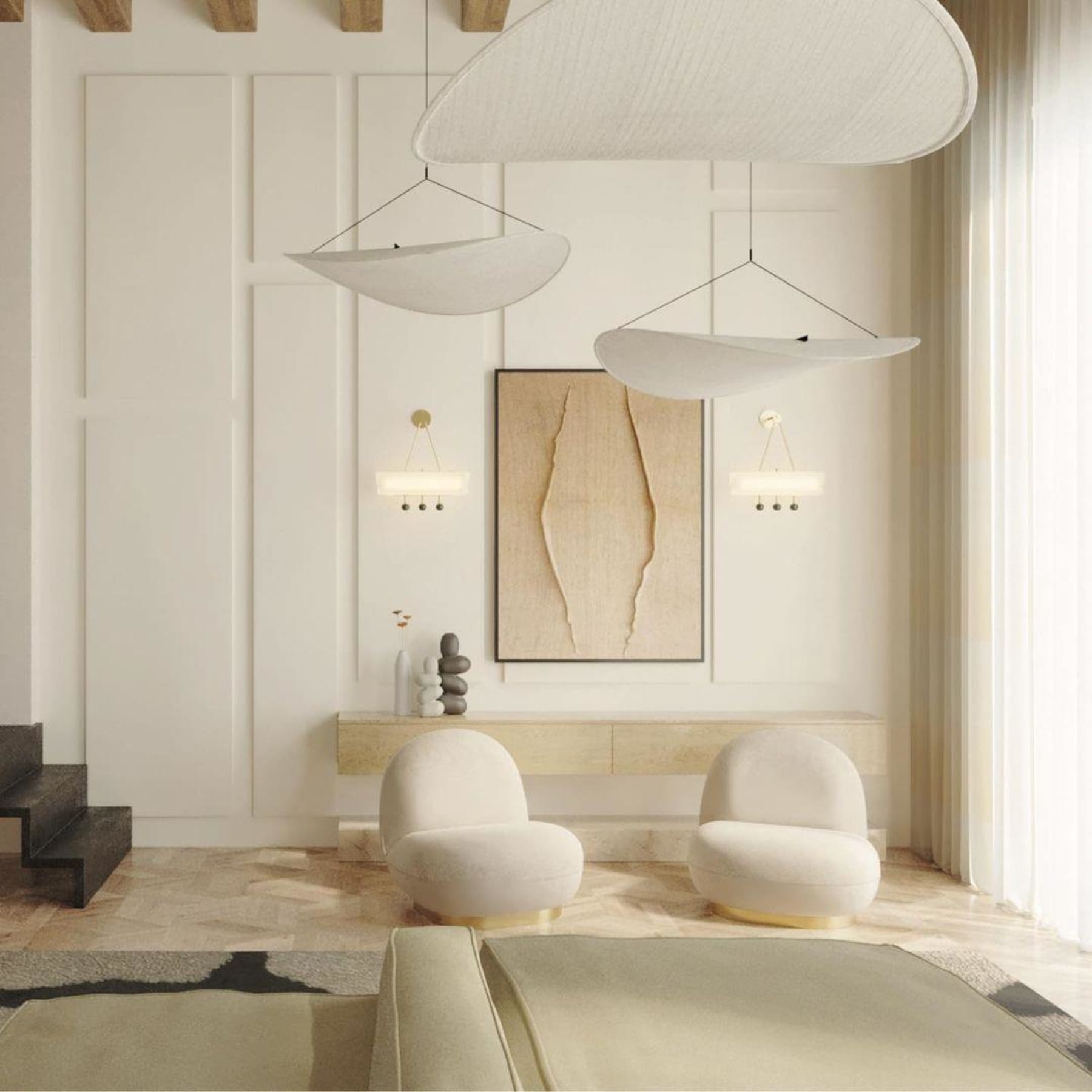 Modern Round Pendant Light With Stepless Dimming — Halden Lighting
