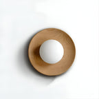 Modern Wood Wall Light for Living Room and Bedroom in Brown — Halden Lighting