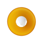 Retro Glass Flush Mount Ceiling Light With Warm LED Glow in Yellow — Halden Lighting
