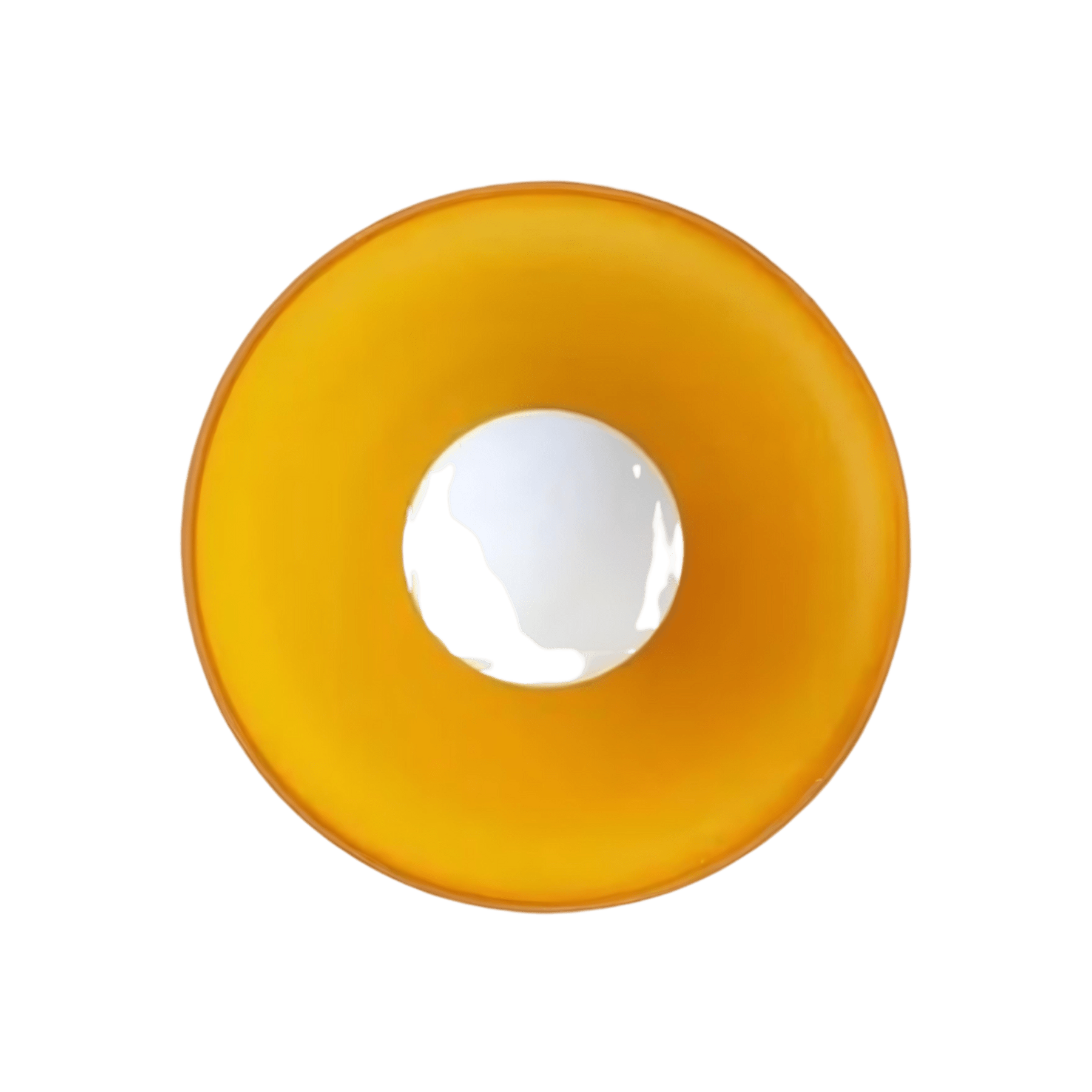 Retro Glass Flush Mount Ceiling Light With Warm LED Glow in Yellow — Halden Lighting