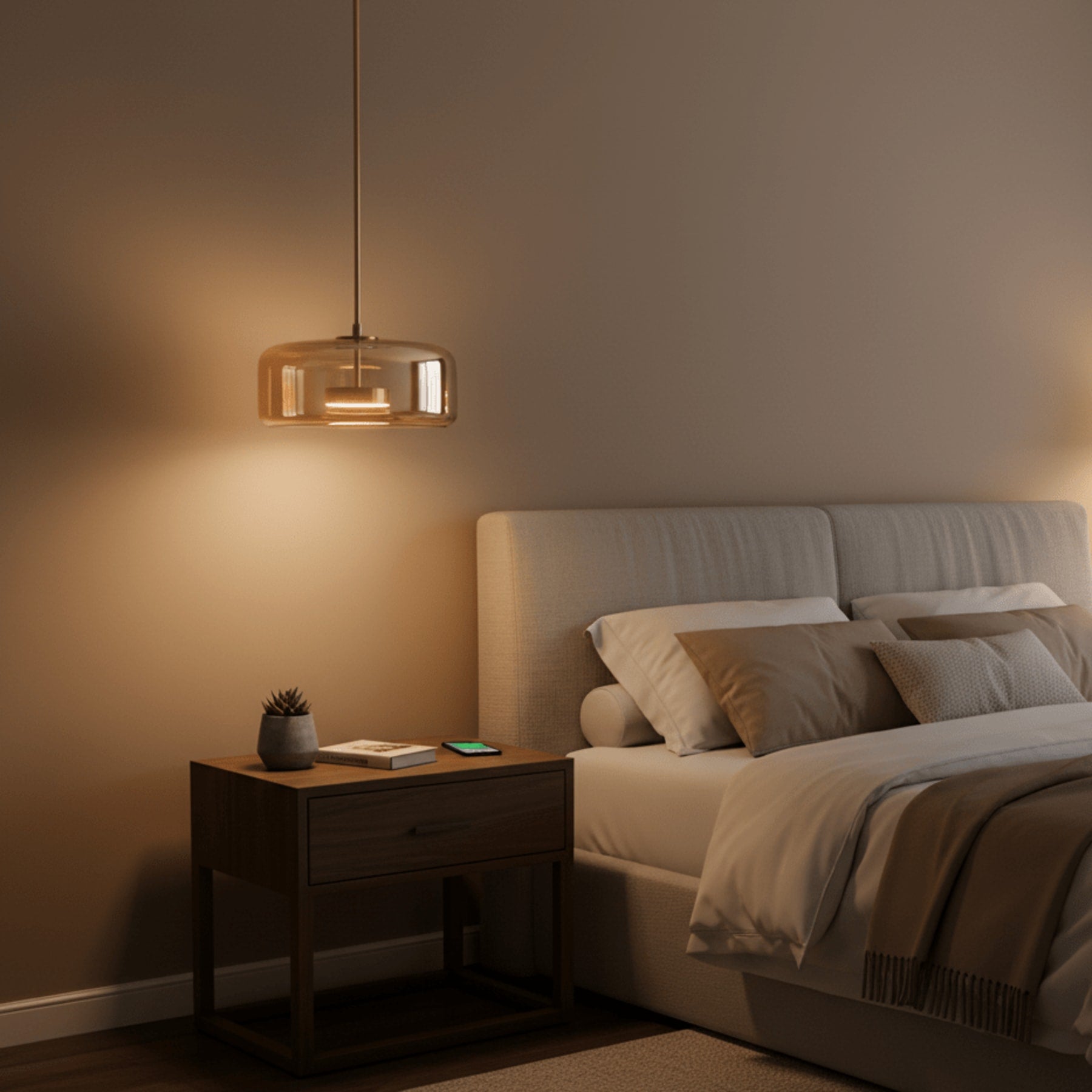 Modern Glass Pendant Light With USB Rechargeable Battery — Halden Lighting