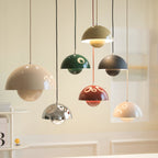 Modern Metal Dome Pendant Light With Integrated LED for Kitchen and Dining — Halden Lighting