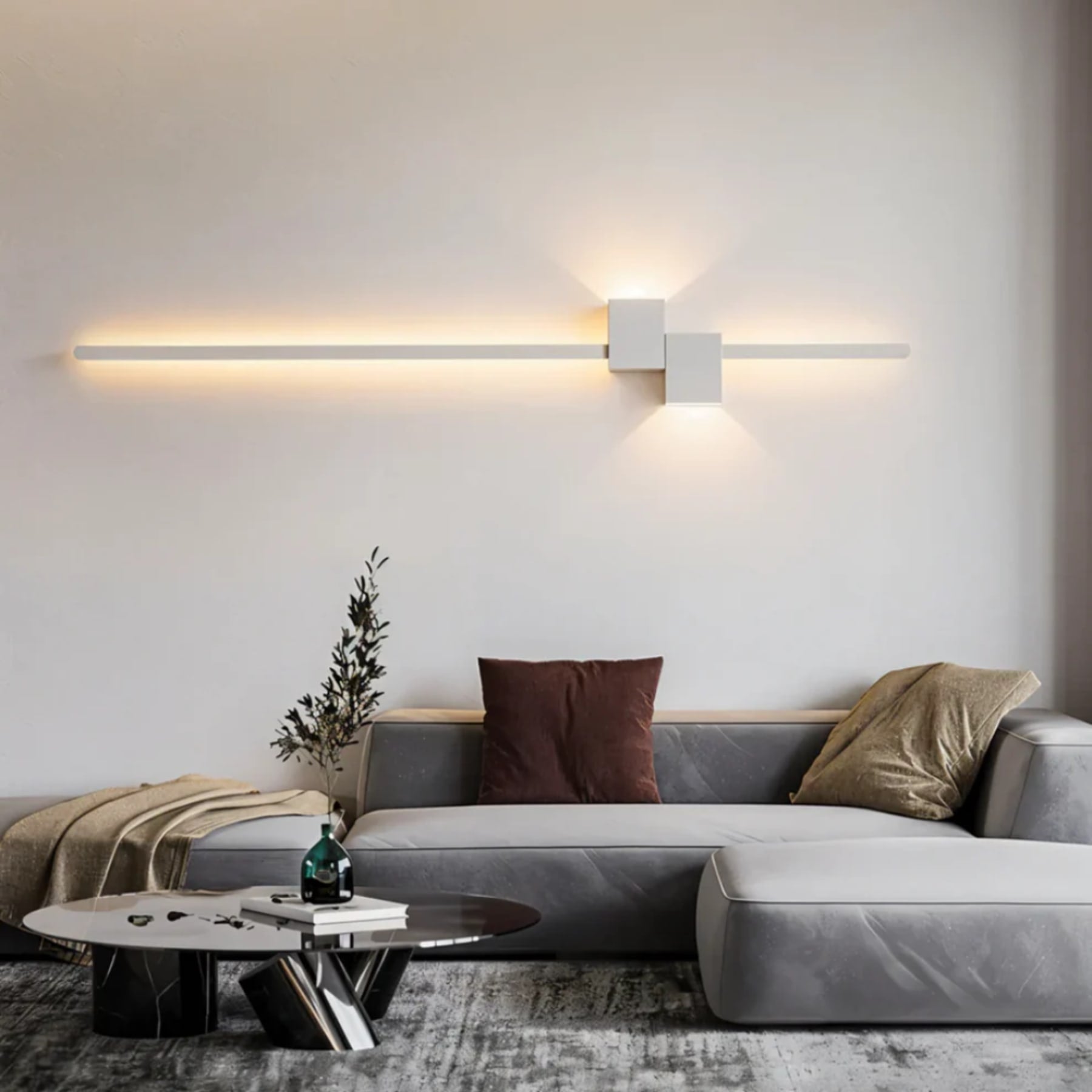 Modern Aluminium Wall Light With Warm LED Glow — Halden Lighting