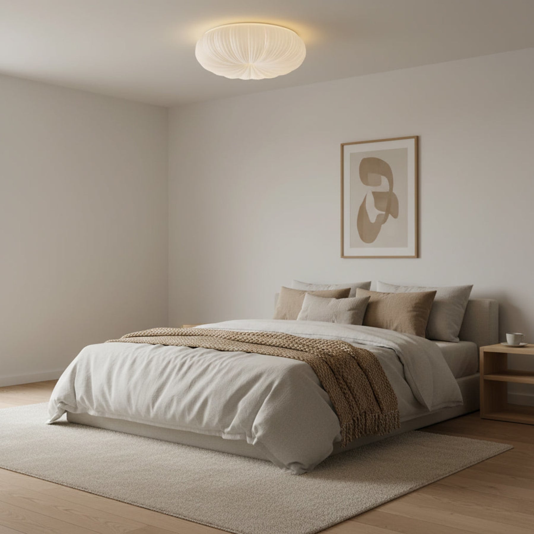 Modern Round Flush Mount Ceiling Light for Living Room — Halden Lighting