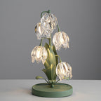 Retro Glass Table Lamp With Warm LED Glow — Halden Lighting