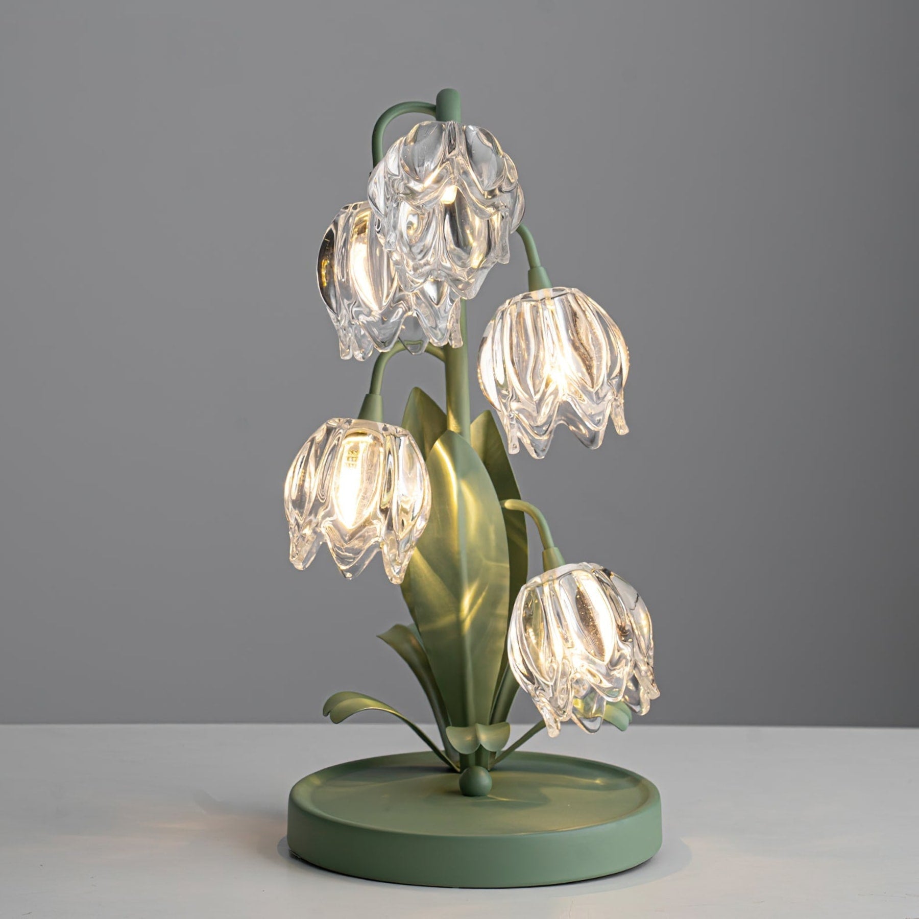 Retro Glass Table Lamp With Warm LED Glow — Halden Lighting