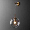 Modern Wrought Iron Wall Light With Included Bulb in Gold — Halden Lighting