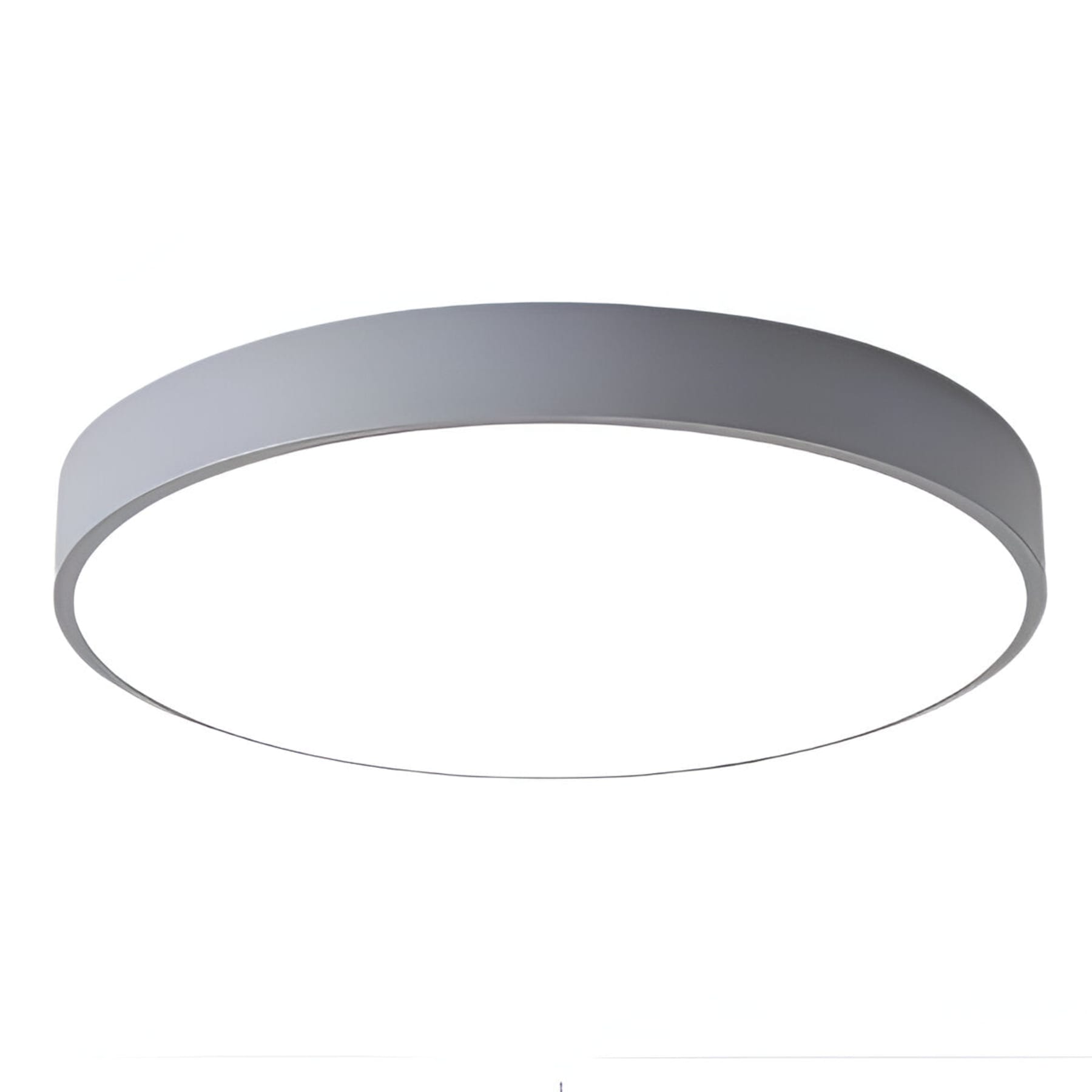 Modern Metal Flush Mount Ceiling Light With Stepless Dimming in Grey — Halden Lighting