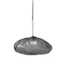 Modern Glass Pendant Light With Warm LED Glow in Grey — Halden Lighting