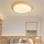Scandinavian Wood Flush Mount Ceiling Light for Living Room — Halden Lighting