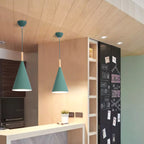 Scandinavian Wood Pendant Light With Warm Tri-Colour Glow — Halden Lighting