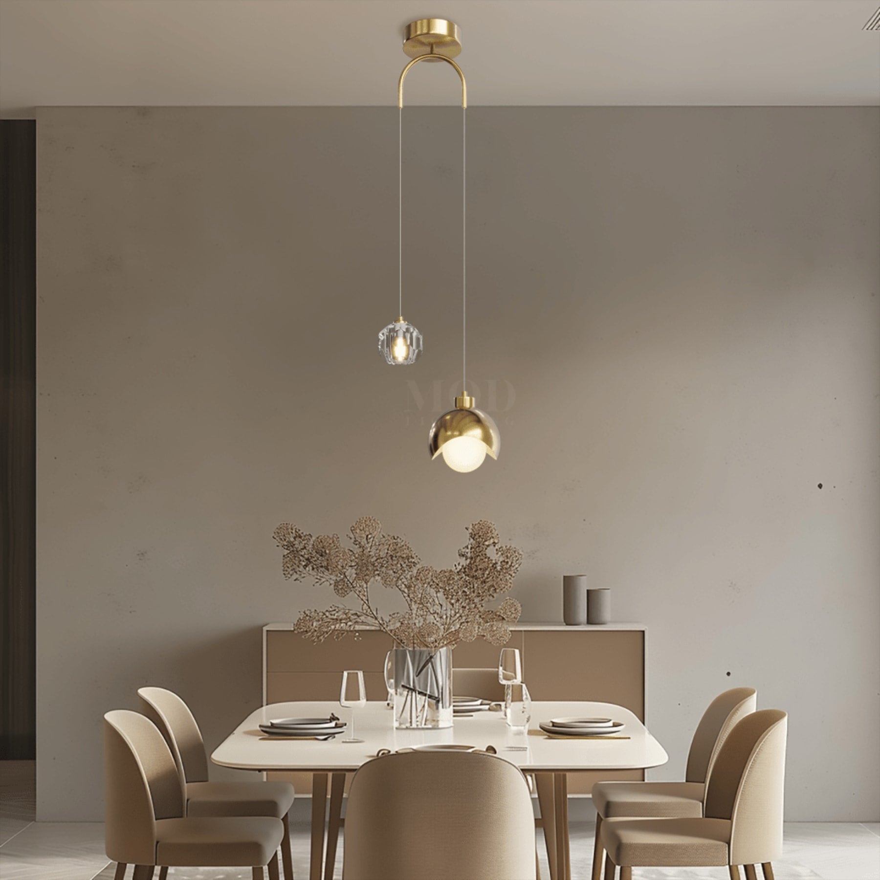 Modern Metal Pendant Light for Dining Room and Kitchen — Halden Lighting