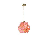 Modern Glass Pendant Light With Warm LED Glow in Pink — Halden Lighting