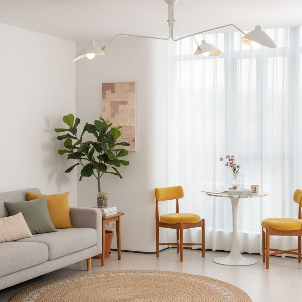 Modern Linear Metal Ceiling Light for Living Room — Halden Lighting