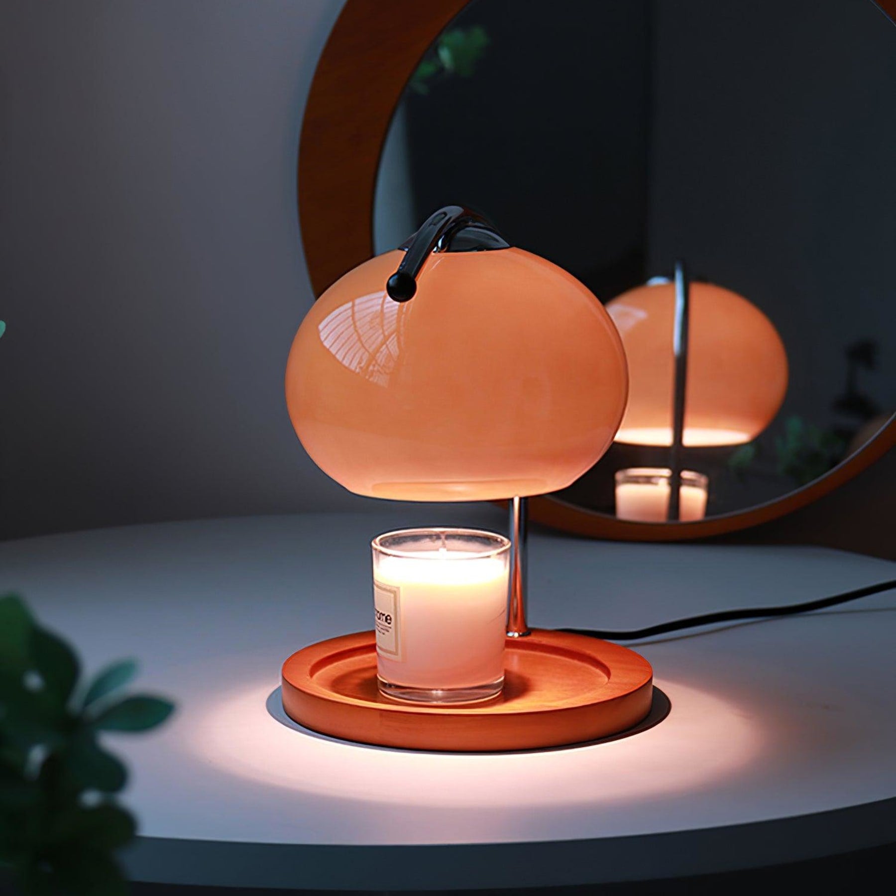 Modern Wood And Glass Table Lamp With Daylight Glow — Halden Lighting