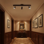 Modern Linear Walnut Wood Ceiling Light for Living Room — Halden Lighting