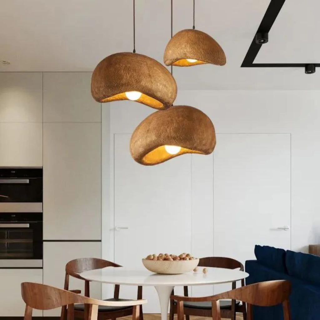 Modern Matte Resin Pendant Light for Living Room — Halden Lighting