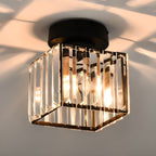 Modern Acrylic Semi-Flush Mount Ceiling Light for Living Room in Ø13 x H17 cm (Ø5" x H7") - Square — Halden Lighting