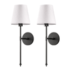 Modern Metal Wall Light With Rechargeable Cordless Design in Black — Halden Lighting