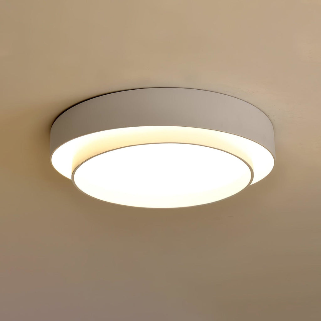 Modern Metal Flush Mount Ceiling Light With Cool Daylight Glow — Halden Lighting